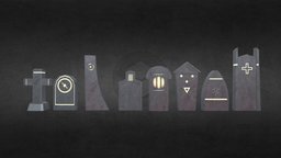 Talionis graveyard, future, gravestone, grave, metal, scifi, sci-fi, laser, light, gameready