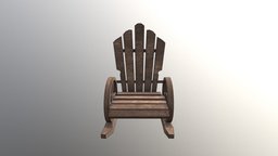 Rocking Chair Prop Textured substancepainter, substance