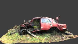 Fiat 125p abandoned, fiat, rust, wreck, old, abandonne, substancepainter, substance, photoscan, photogrammetry, car