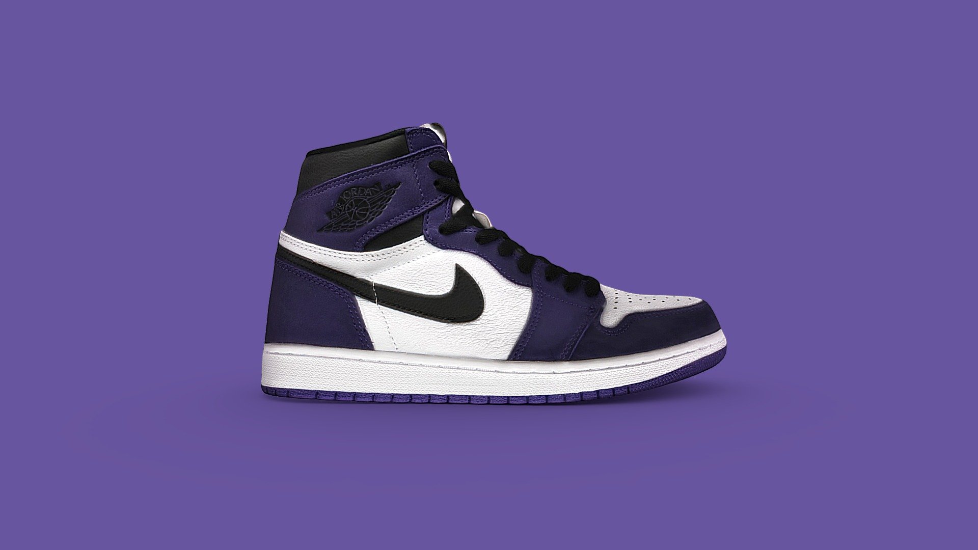 This Jordan 1 consists of a white leather upper with Court Purple overlays and black detailing. A black Swoosh and Wings logo, white midsole, and Court Purple outsole completes the design. These sneakers released in April of 2020 and retailed for $170.

This 3D model was created using Switch 3D's innovative scanning technology.

➖

Switch 3D 

Want professional 3D scans of your products? Let's talk! 👉 switch3d.co - Air Jordan 1 Retro High OG Court Purple Sneaker - Buy Royalty Free 3D model by Switch 3D (@switch3d) 3d model