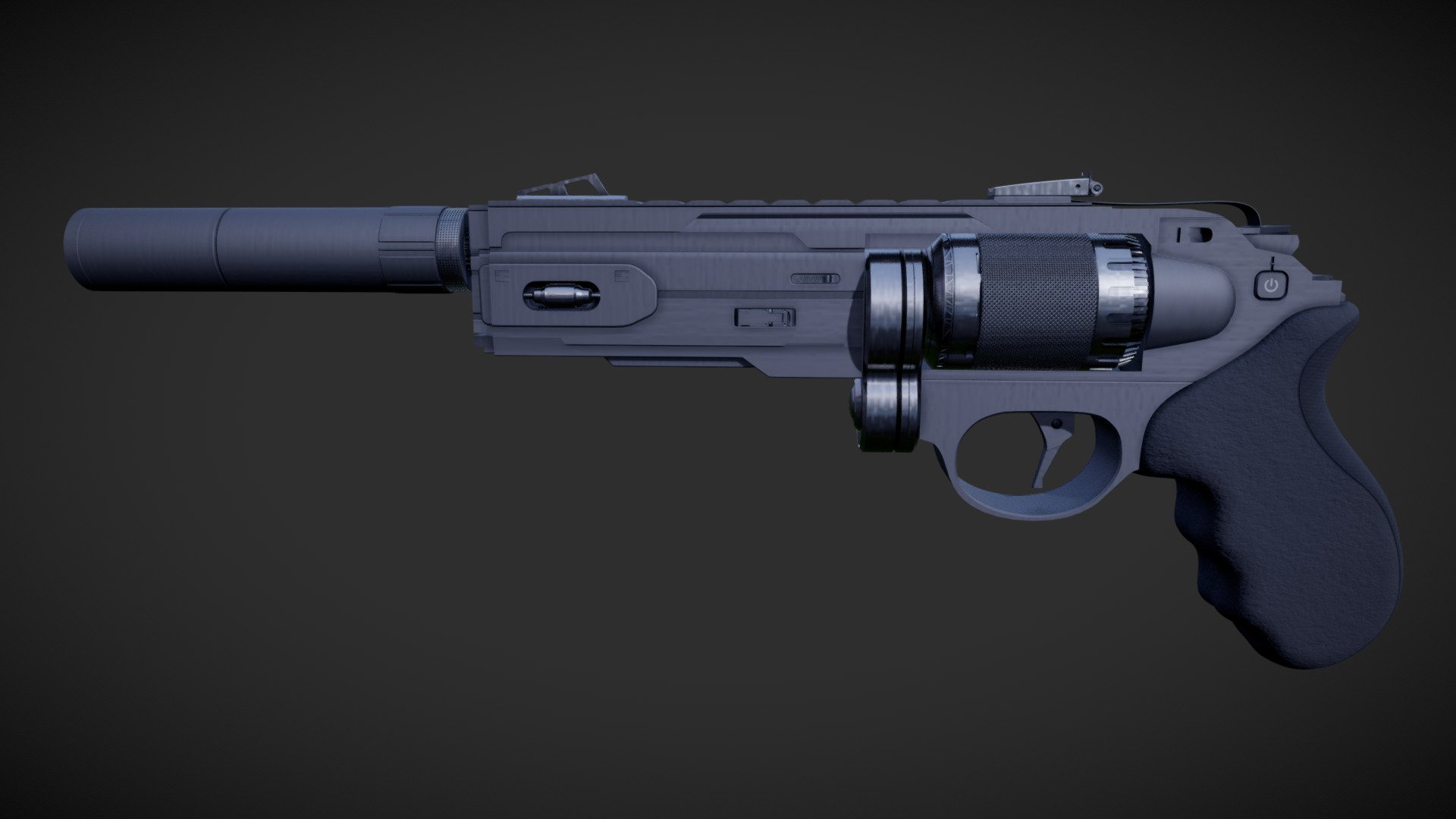 Gun with a silencer. Nice clean look with just the right amount of detail, as to not be overwhelming but should fit with any project you may need it for. I hope you like it and it is exactly what you need! - Gun - Buy Royalty Free 3D model by Jon Marsee (@jdmarsee) 3d model