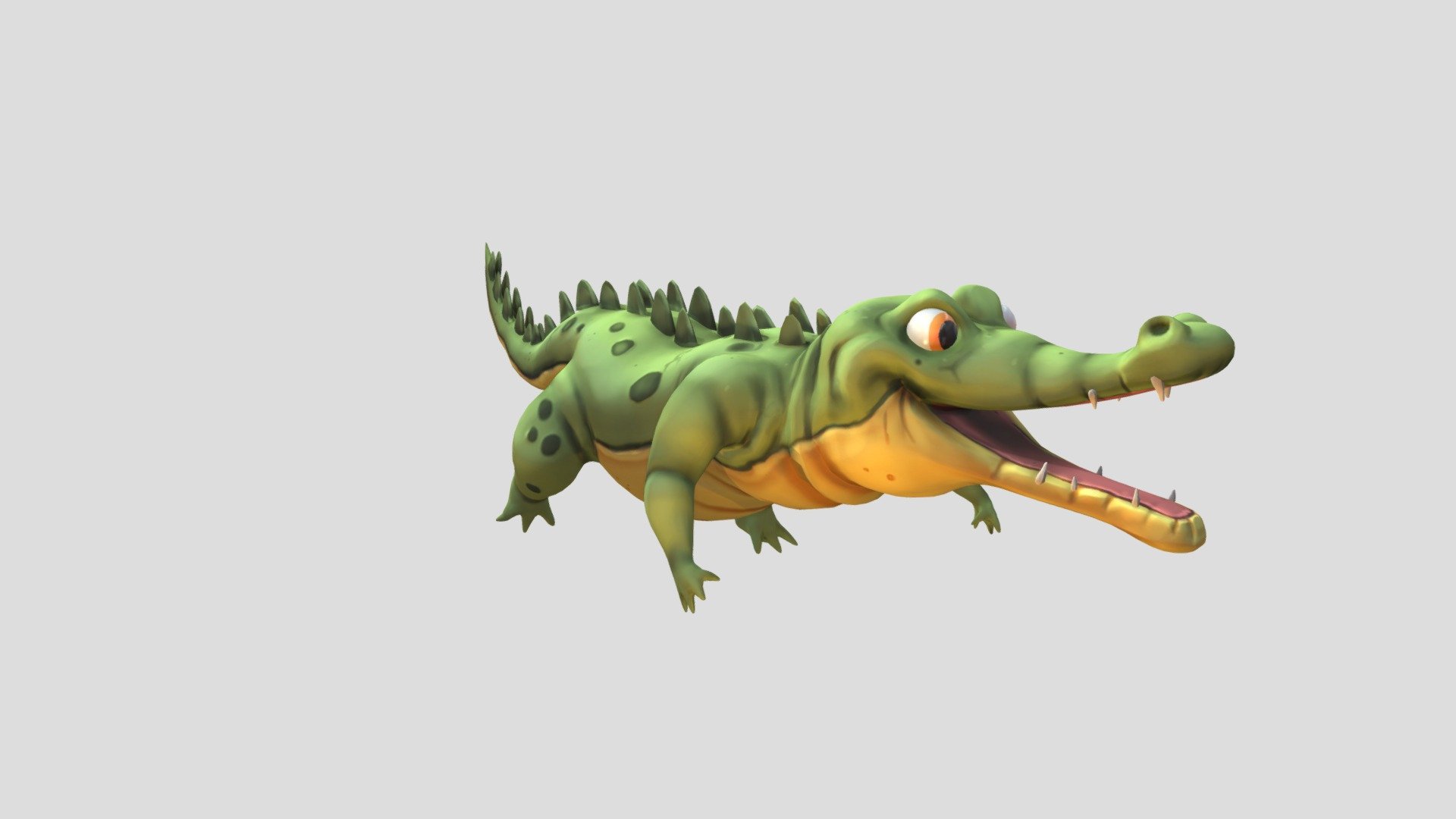 A cute crocodile for the game Wigged Out 3d model