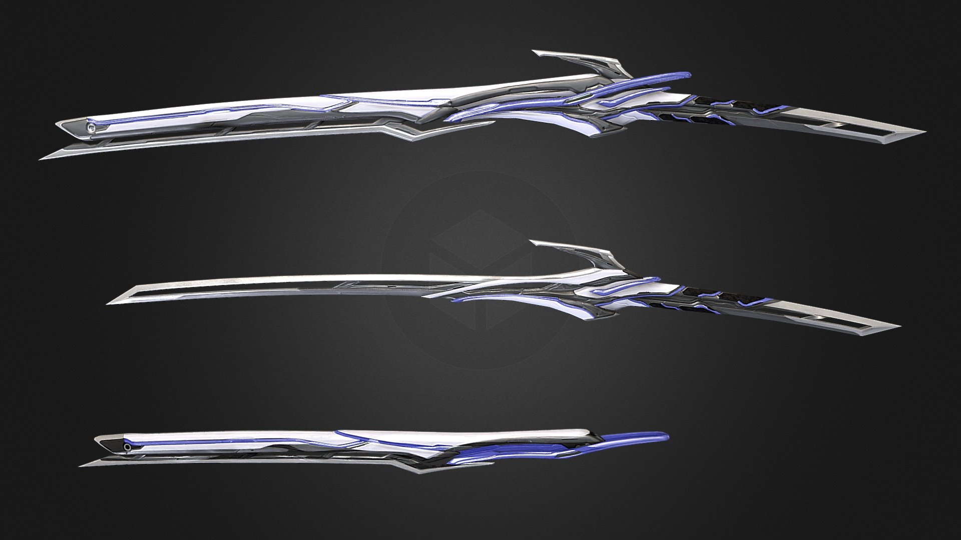 Weapon skin for katana weapon for warframe - Shinkuu katana - 3D model by rekkou 3d model