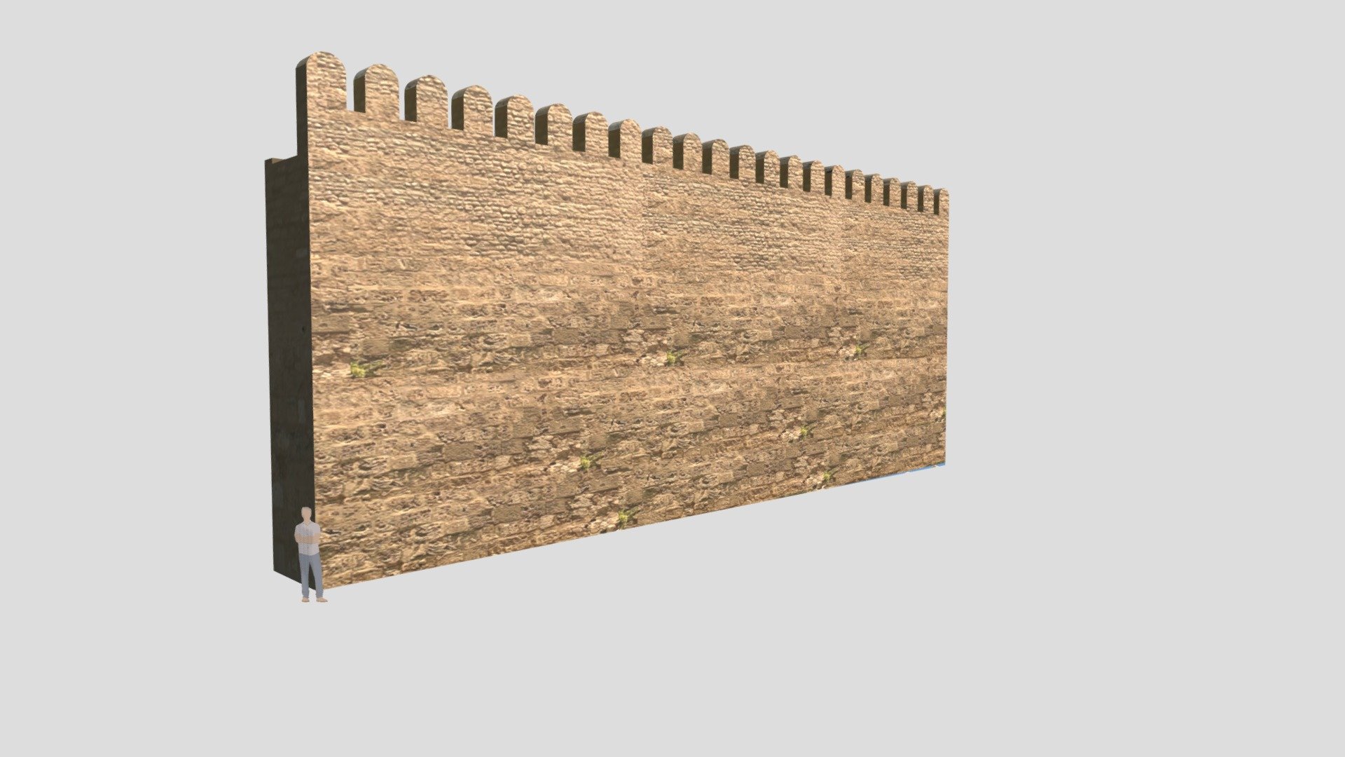 Aghlabid Wall of Sousse - Buy Royalty Free 3D model by حسان علية (@HasseneALAYA) 3d model