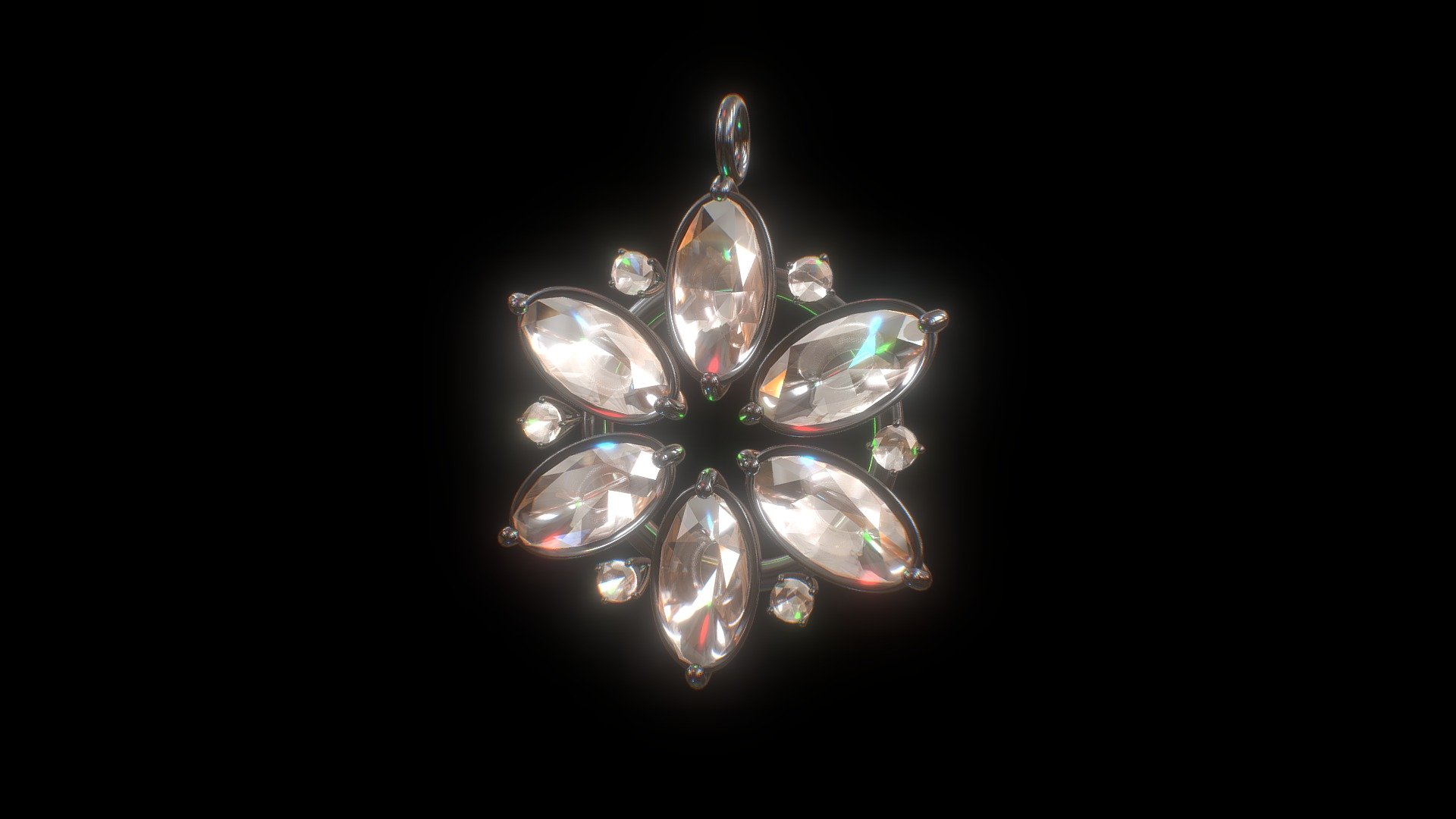 Follow me on my Insta

This 3D model is recreated from this video - Snowflake Necklace - Download Free 3D model by powerdoge 3d model