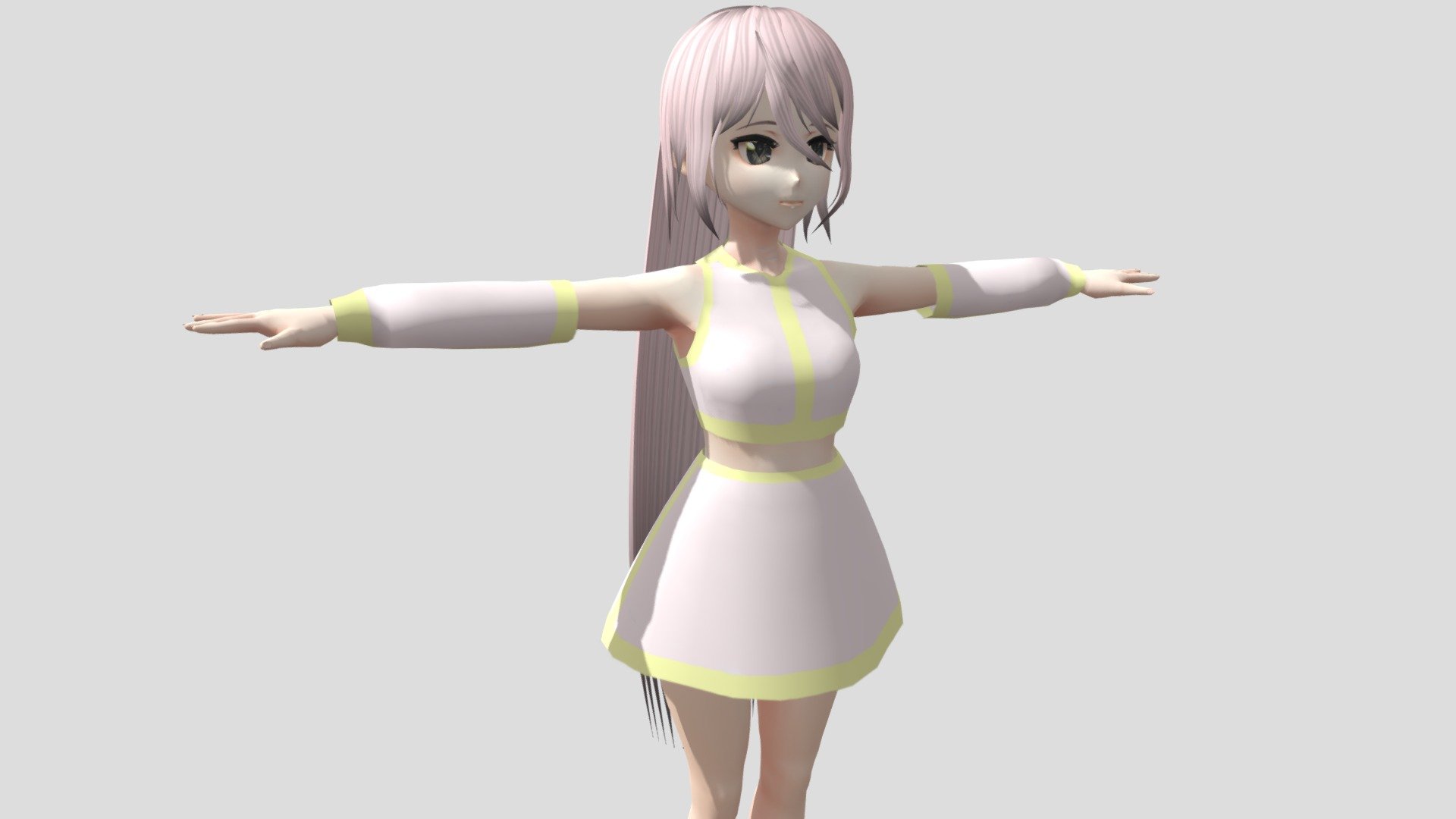 Model preview



This character model belongs to Japanese anime style, all models has been converted into fbx file using blender, users can add their favorite animations on mixamo website, then apply to unity versions above 2019



Character : Saki

Verts:21008

Tris:30098

Fourteen textures for the character



This package contains VRM files, which can make the character module more refined, please refer to the manual for details



▶Commercial use allowed

▶Forbid secondary sales



Welcome add my website to credit :

Sketchfab

Pixiv

VRoidHub
 - 【Anime Character / alex94i60】Saki (Cheerleaders) - Buy Royalty Free 3D model by 3D動漫風角色屋 / 3D Anime Character Store (@alex94i60) 3d model