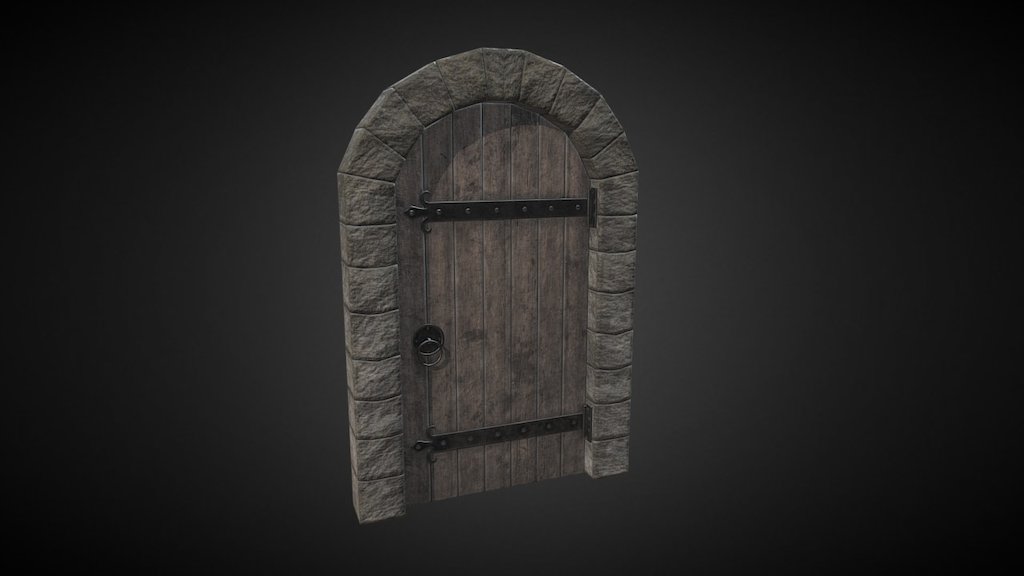 Modeling and unwraping in 3ds Max 2016.
Baking and Texturing in Substance Painter 2 
Polycount - 740 tris
Texture Size - 2k*2k (overlap all possible) - Medieval Door - 3D model by phoeni_42 3d model