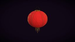 Game-ready Chinese lantern 3/5 lamp, lantern, exterior, festival, stylised, chinese, traditional, theme, gameobject, holyday, chinesenewyear, unity, lowpoly, design, gameready