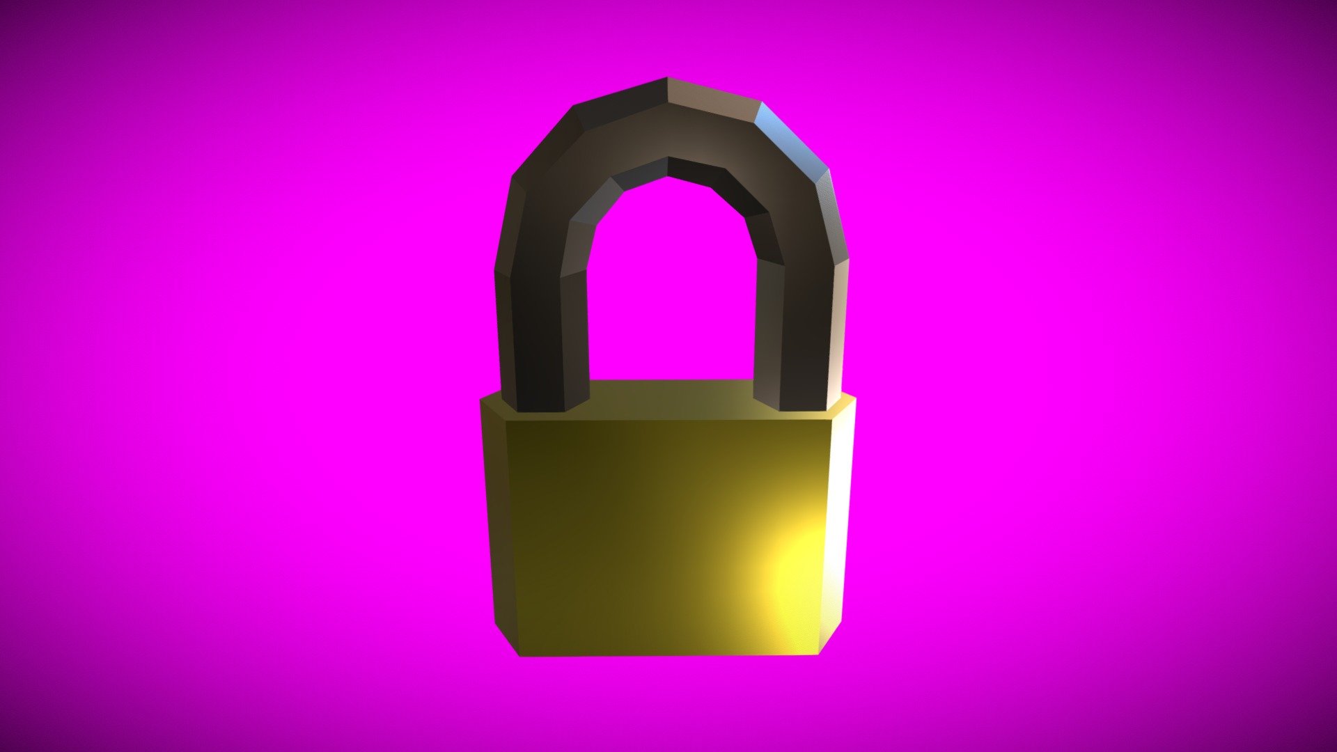 Low-poly lock made up with blender - lock - 3D model by scimagis 3d model