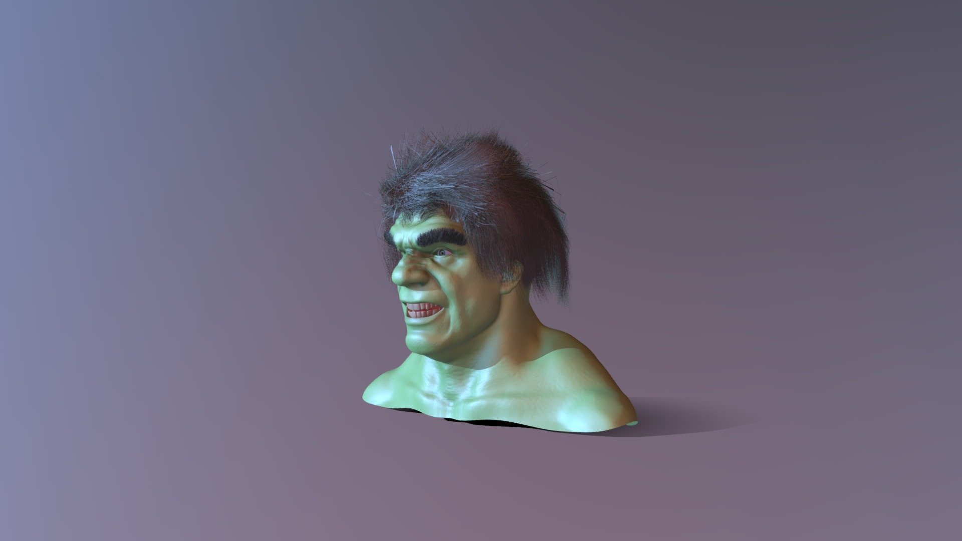 this a one houre quick hulk model made in zbrush - classic hulk - 3D model by Azzeddin.Art 3d model