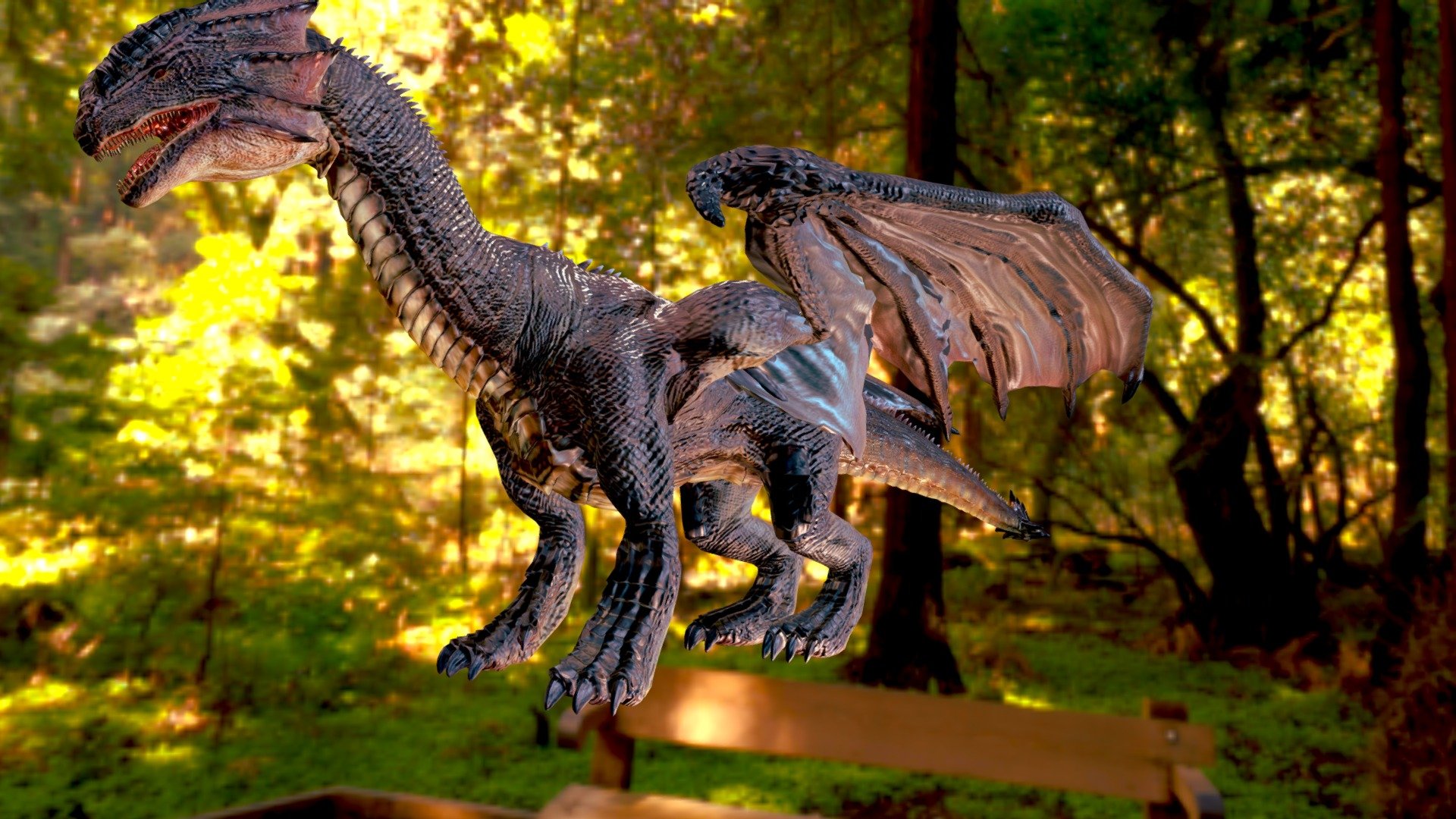GET THIS High detail and realistic WYVERN DRAGON volans 3D model,
This is a 3D WYVERN DRAGON volans 3D MODEL of a high-end photorealistic and cartoon 3D models of dinosaurs RIGGED in Blender.
DOWNLOAD 3D MODEL; https://sites.google.com/view/3d-models-download-rdam/models-3ds-max-maya-c4d-unity-unreal-blender
You can check the individual models of WYVERN DRAGON volans

8240/8240 - ID of DRAGON Draco volans BLEND, MAX, MAYA, UNITY, UNREAL, C4D, FBX

Originally created with 3ds Max 2016 and saved as BLENDER, MAYA, 3DS MAX, UNITY, UNREAL, CINEMA 4D FBX AND 3ds Max 2013 
 render parameters are available, you can render it directly

Please check out my other models, just click on my user name to see complete gallery RDAM STUDIO
Thank you for choosing my model, I hope you like it!
Rig Description

BLENDER 3.0
&lsquo;Auto rig'
&lsquo;complet facial rig - WYVERN DRAGON - 3D model by Rdam 3D Pictures (@rdam) 3d model