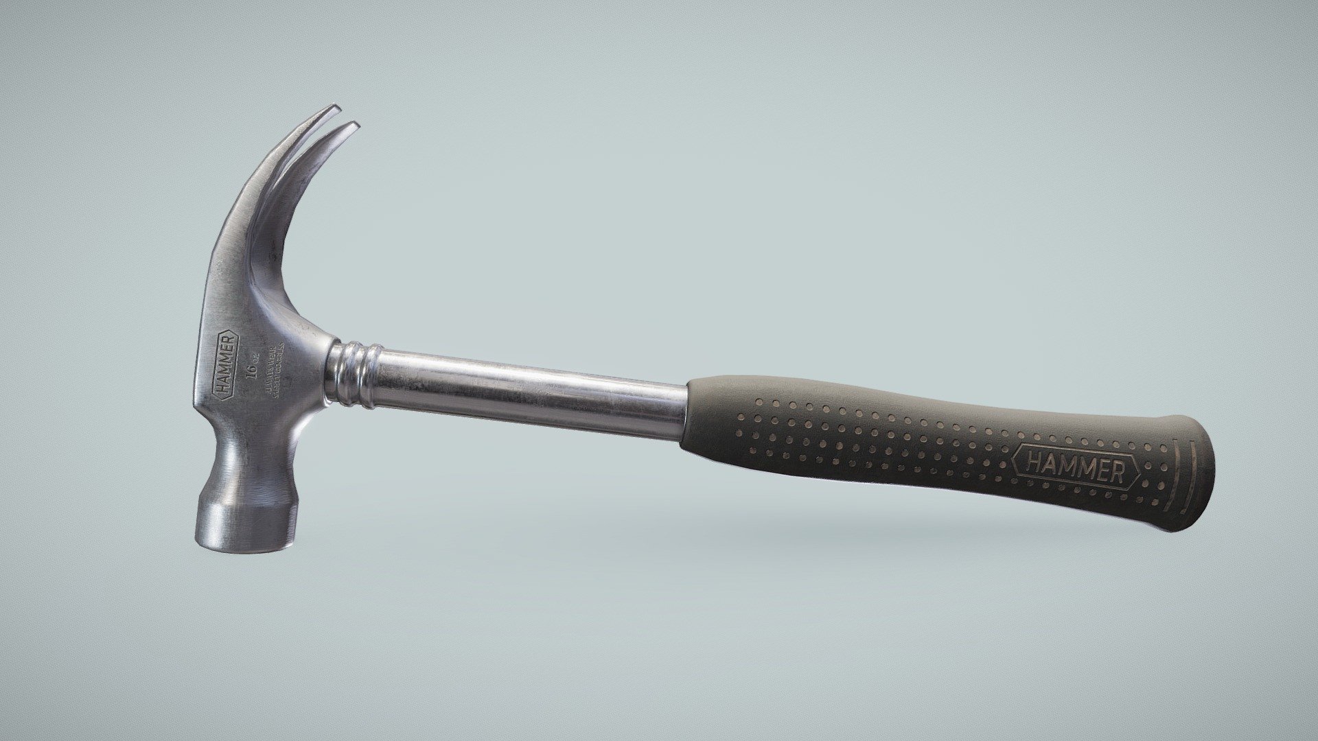 Claw hammer 3D model with 4K PBR textures.

Low-poly and high-poly versions included (only low-poly is shown in preview) 3d model
