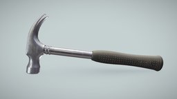 Claw Hammer PBR hammer, claw, tool, handtool, claw-hammer