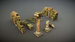 Сolumn, ancient ruins ruins, greece, antique, roman, colosseum, mobilegames, unity3d