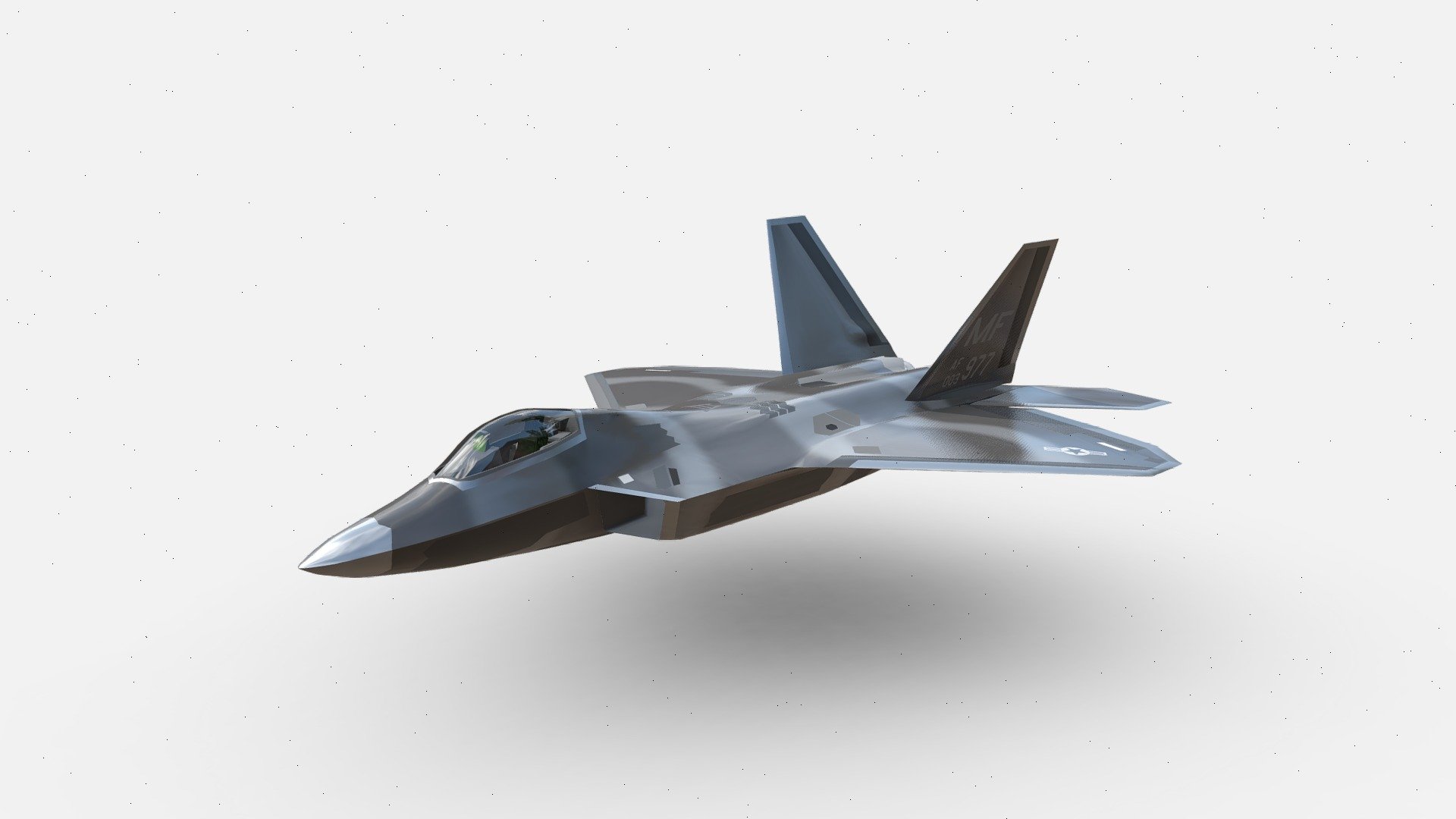 This highly detailed 3D model depicts the iconic Lockheed Martin F-22 Raptor, a fifth-generation fighter jet known for its advanced stealth and unparalleled maneuverability. The model is meticulously crafted to capture the intricate design and features of the real aircraft, making it ideal for aviation enthusiasts, game developers, and 3D visualization projects. Whether you're creating simulations, animations, or simply admiring the engineering marvel, this F-22 Raptor model is a stunning addition to your collection 3d model