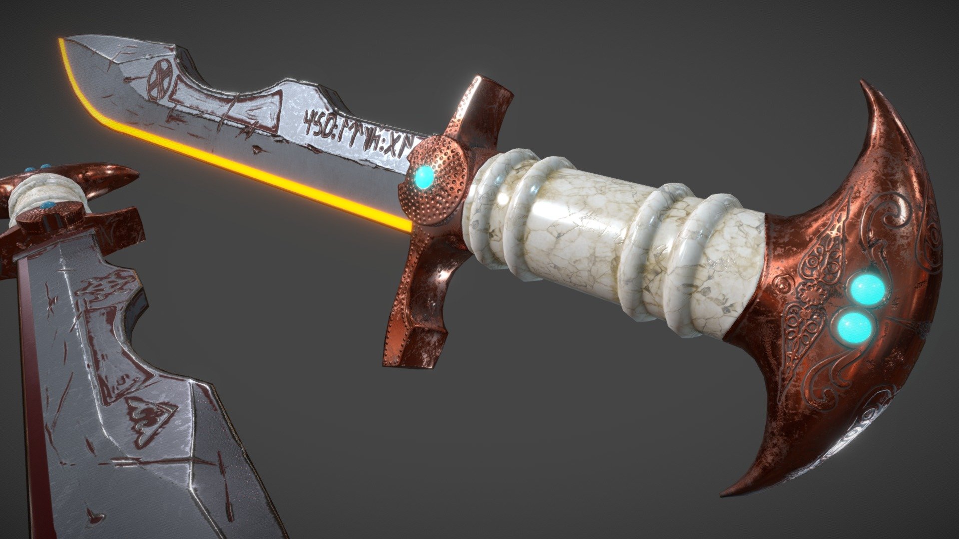 Hi everyone, i have completed modelling my knife with 4K PBR textures. I designed this knife a few month ago for my school project, at last i have modelled in the last two days 3d model