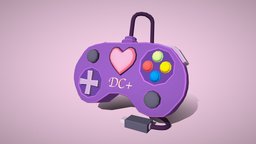 Diversity Collective + Controller Icon heart, gaming, usb, purple, pink, dc, plug, controller, buttons, joystick, collective, diverse, cord, inclusive, diversity, game, lowpoly