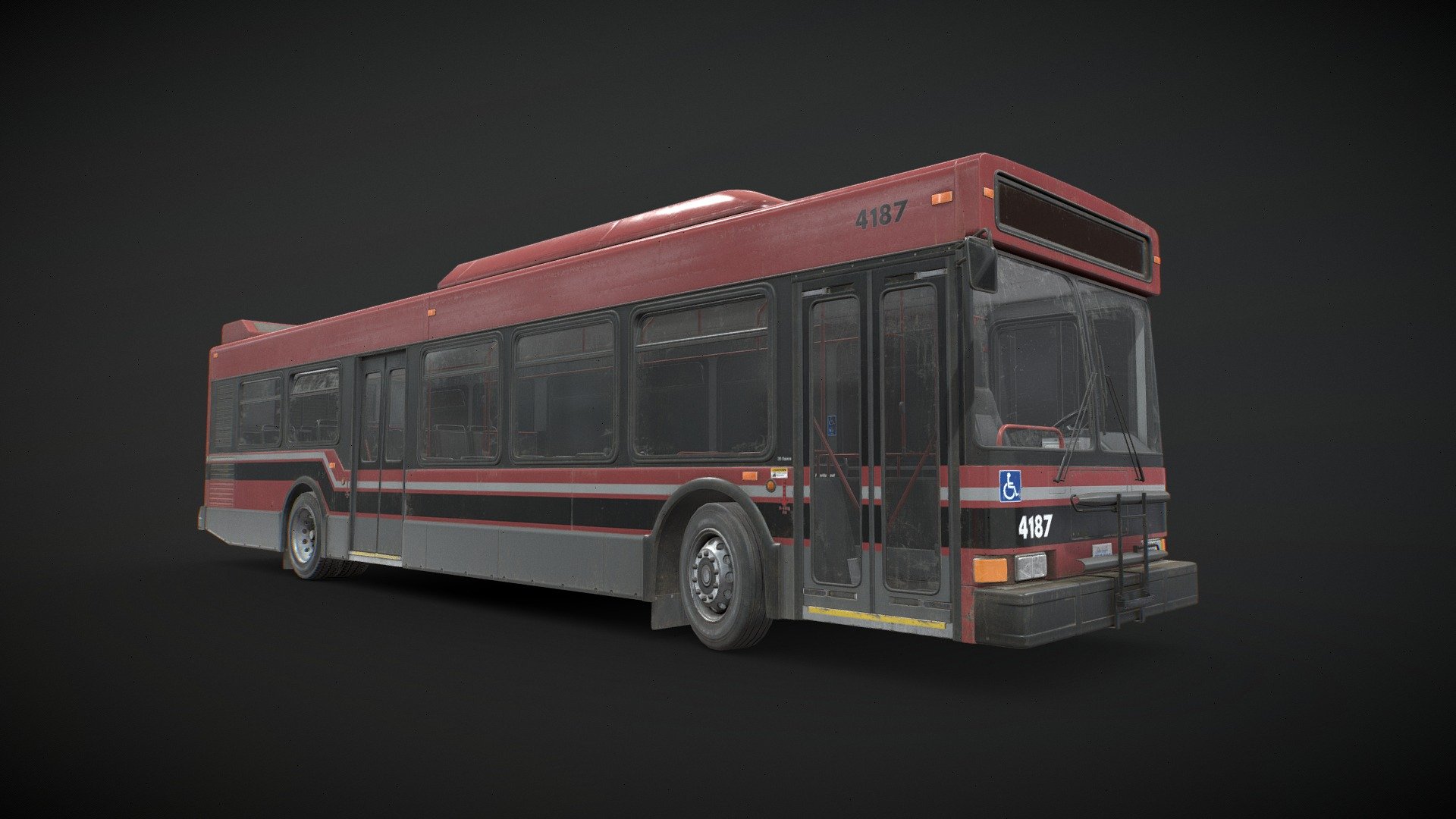 Generic City Transit Bus 3D low poly model:




Real-world scale and centered.

The unit of measurement used for the model is centimeters

Doors, wheels, steering wheel, windows and bike rack are separated and can be easily rigged/animated (model not animated).

Interior is a separate object to detach if needed.

PBR textures made in Substance Painter

All branding and labels are custom made.

Approx. size:  L: 12,4m  W: 2,55m  H: 3,25m (not including mirrors)

Version with open doors also included

Total Polys:  18.711 (36.331 tris)

Maps sizes: 




Body: 4096x4096

Details: 4096x4096

Interior: 4096x4096

Wheels: 2048x2048

Glass: 2048x2048

Decals: 2048x2048

Provided Maps:




Albedo 

Normal

Roughness

Metalness

AO

Opacity included in Albedo (glass and decals)

Emissive

Formats Incuded - MAX / BLEND / OBJ / FBX 

Packed ORM textures available uppon request

This model can be used for any game, film, personal project, etc. You may not resell or redistribute any content - City Bus V4 - Low Poly - Buy Royalty Free 3D model by MSWoodvine 3d model