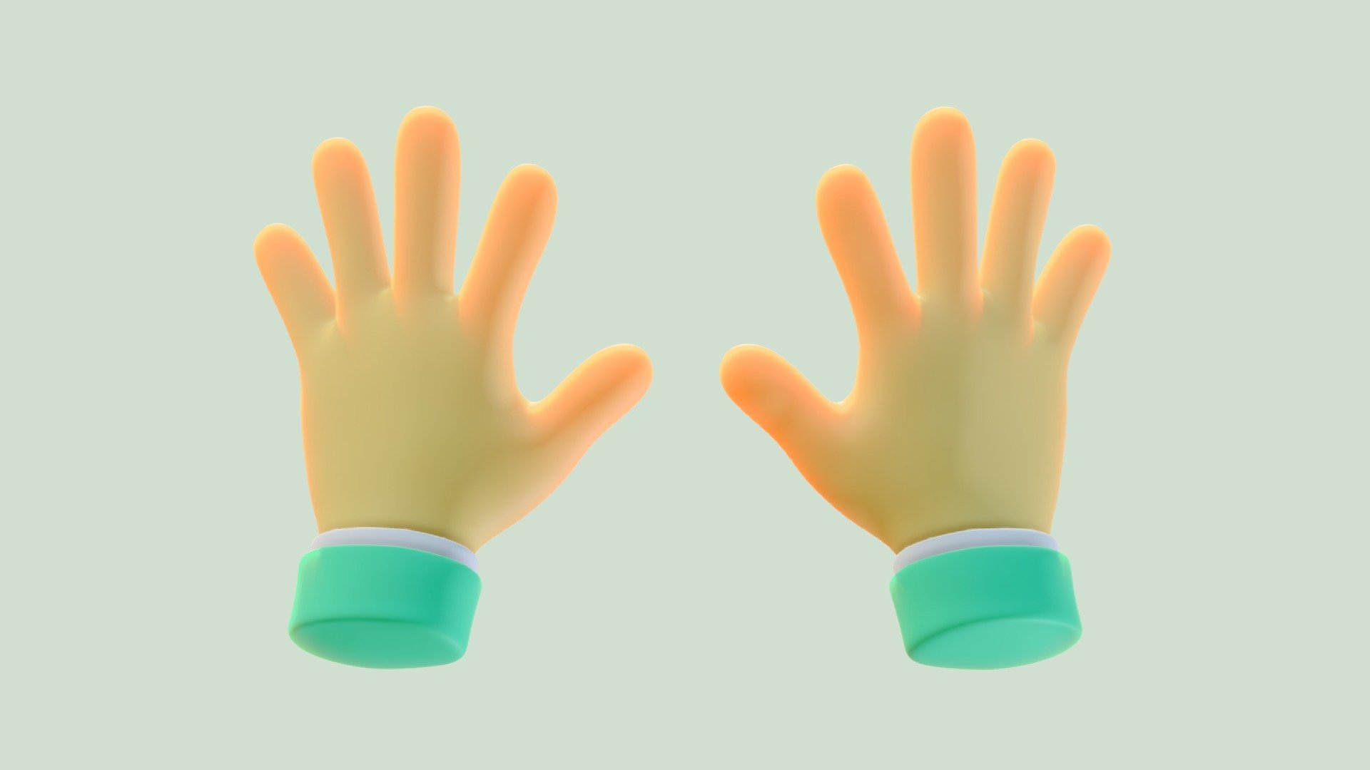 Toon Hands - Download Free 3D model by CzernO (@czernobog) 3d model