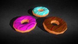 Stylized Donuts food, donut, blender-3d, substance, lowpoly, stylized