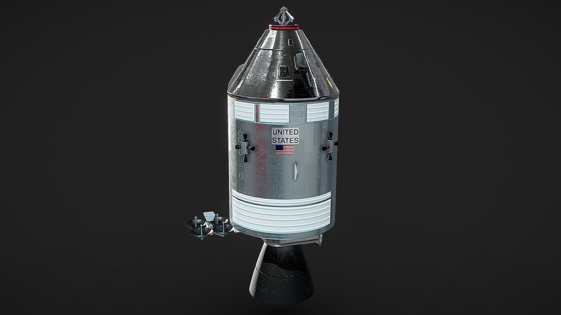 Apollo command and service module - Apollo-CSM - 3D model by TAIGA-ZOE 3d model