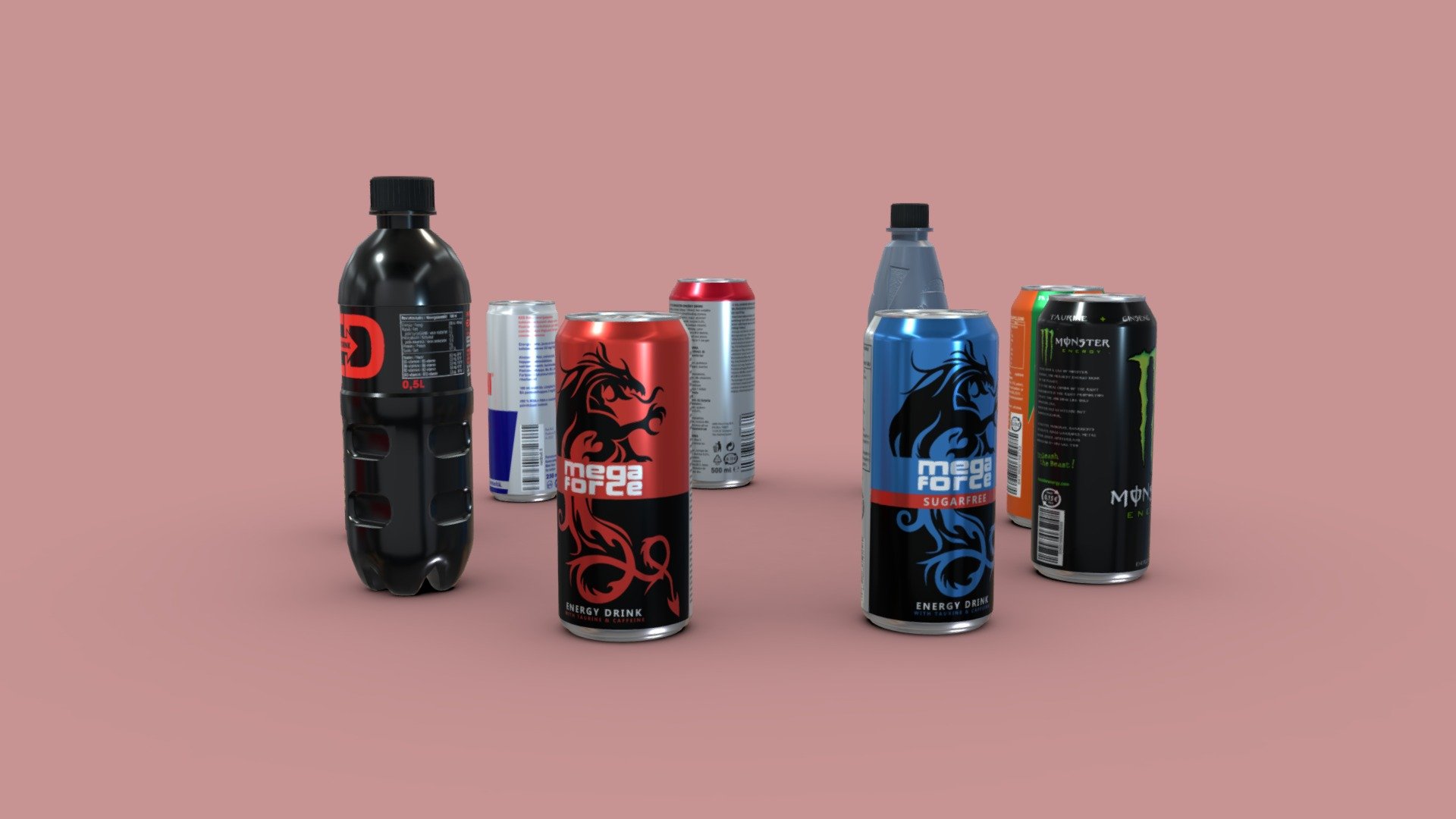 A collection of energy drinks that you see in Finland.

Textured with Gimp and modelled in Blender. 

The textures are almost identical to the ones that you see in Finland. I can also make more textures for different drinks if requested.

NOTE: You are not allowed to distribute or share these 3d files in any way without permission.




Version 2 - 7/2022

Updated the top of the cans

 


© 2022, Niilo Poutanen - Energy drinks - Download Free 3D model by Niilo Poutanen (@niilo.poutanen) 3d model