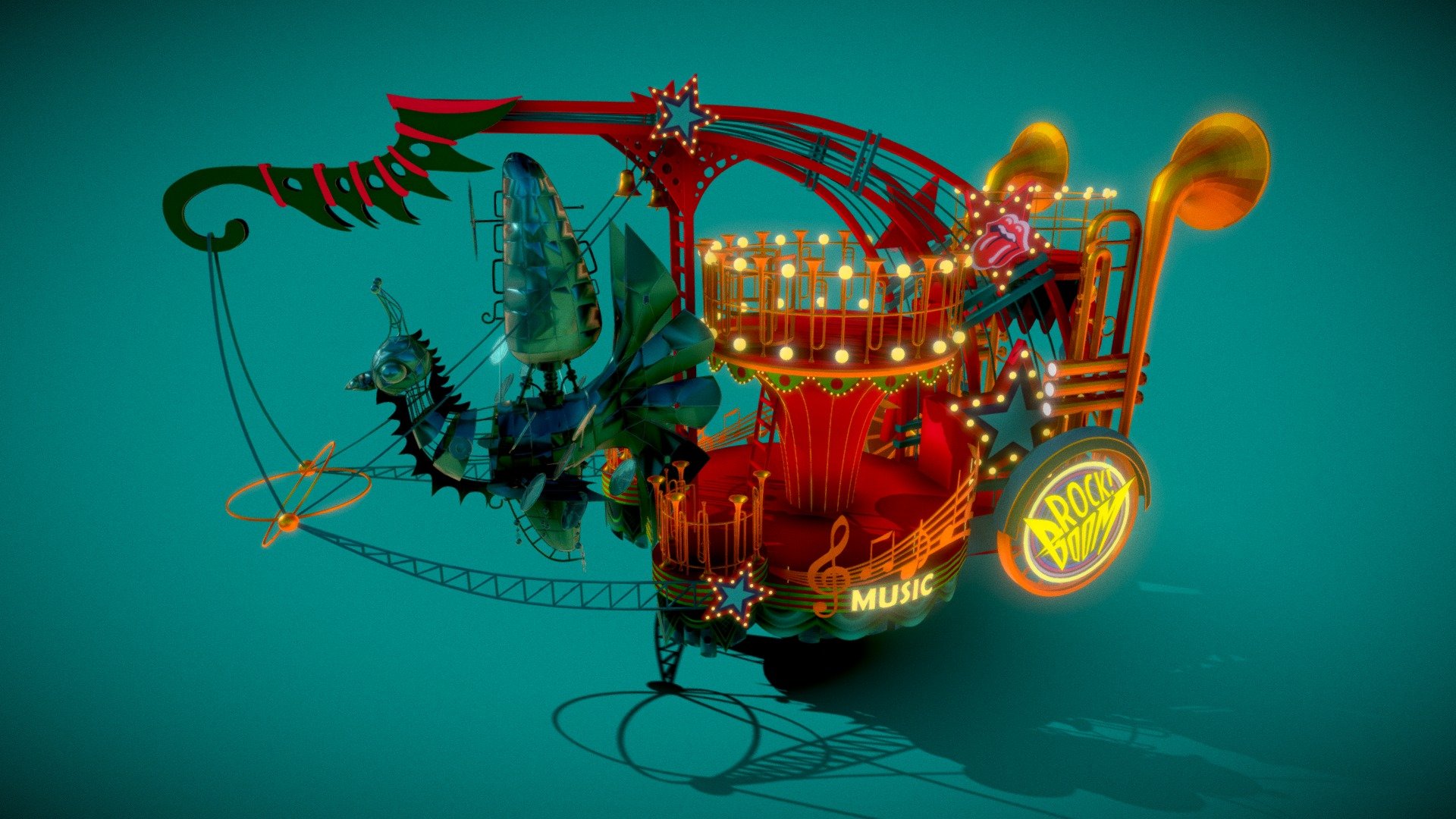 Vehicle for amusement Park in China - 3D model by DINAMUNINA (@DINAMUN) 3d model
