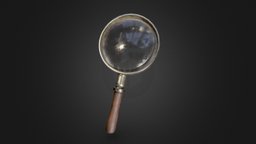 Vintage Worn Magnifying Glass | Realistic PBR