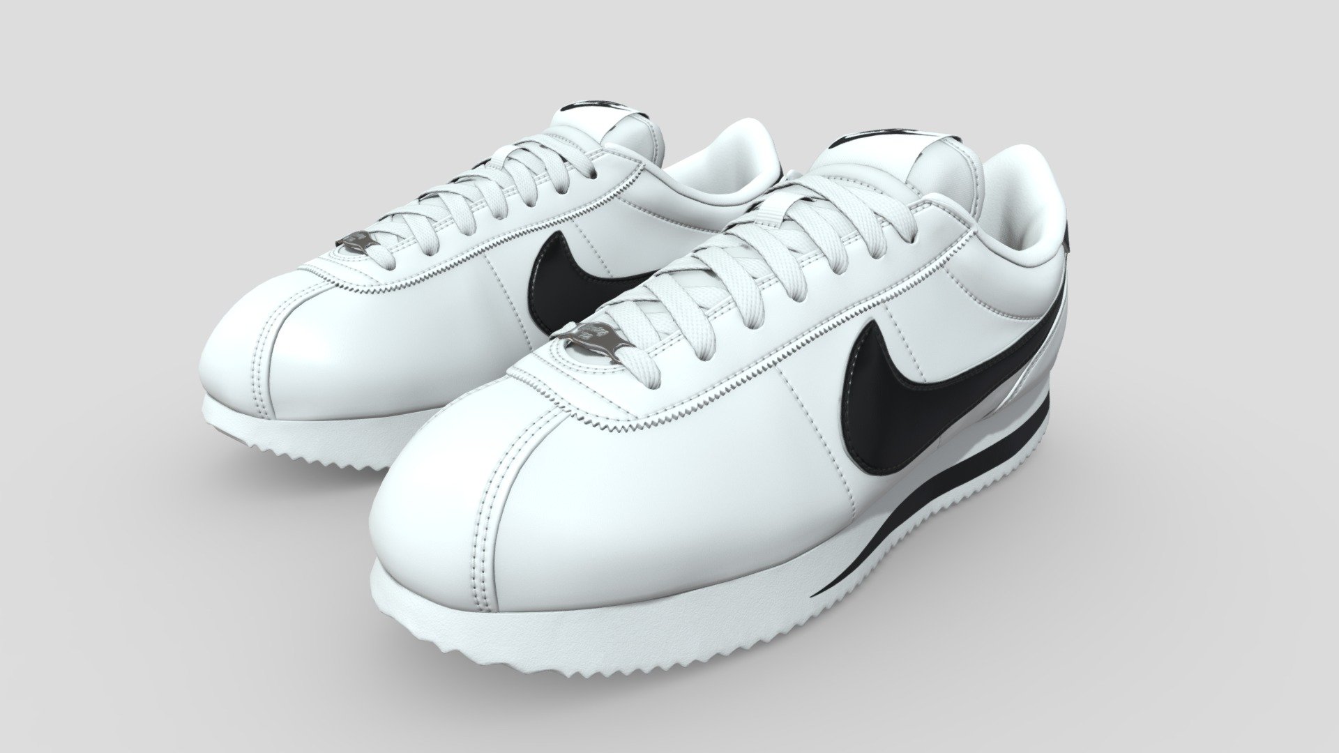 Nike Cortez Basic PBR was created with real world scale. . all textures and materials created with high quality to provide you beautiful render - Nike Cortez Basic - Buy Royalty Free 3D model by aimadbro 3d model
