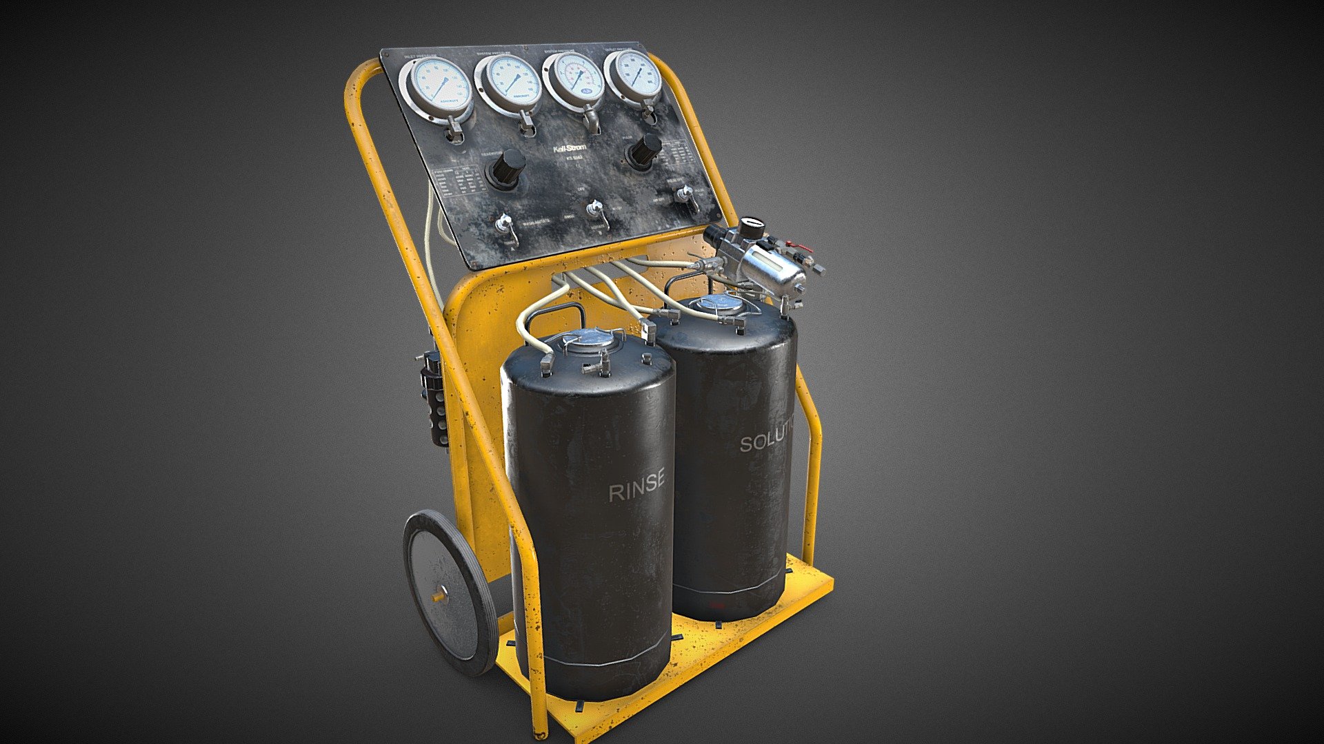 This is an old project features a cleaning trolley used by aircrafts 3d model