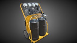 Aircraft cleaning trolley army, hard-surface, realistic, 3d-model, 3d-artist, 3d-art, pbr-texturing, military, plane