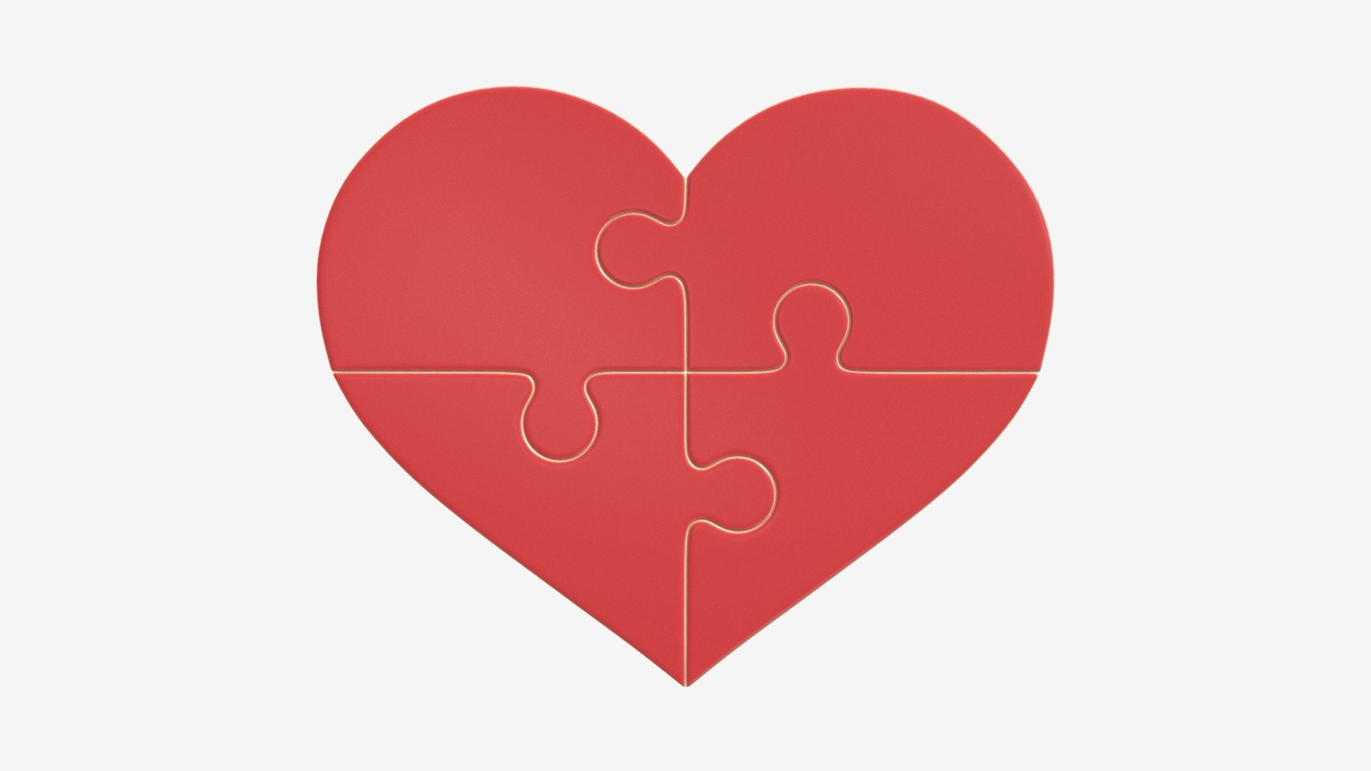 Jigsaw puzzle heart 01 - Buy Royalty Free 3D model by HQ3DMOD (@AivisAstics) 3d model