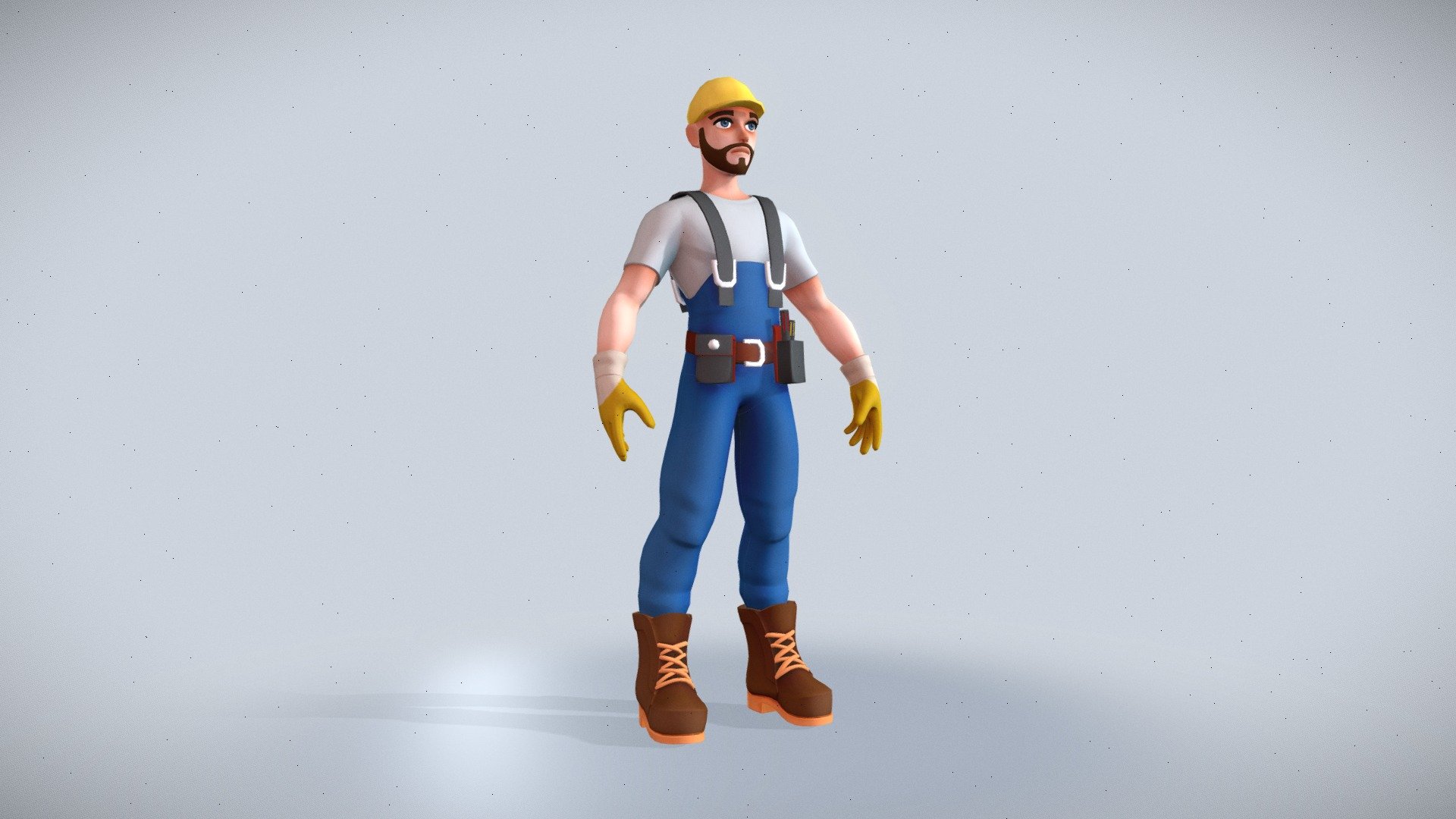 Hello, everyone!

I recently created a quick sculpture of a laborer, initially designed as an electrician but versatile enough to serve as a generic worker. This model is fully customizable and suitable for both personal and commercial projects. The provided .zip file includes:




A Maya .mb file containing the rigged character.

A ZBrush .ztl file of the high-poly model.

2K textures, including diffuse, normal, and ambient occlusion maps.

You can also check out some screenshots on ArtStation.

I hope you find this resource valuable! :) - Worker (rigged) - Buy Royalty Free 3D model by Tareqitos 3d model