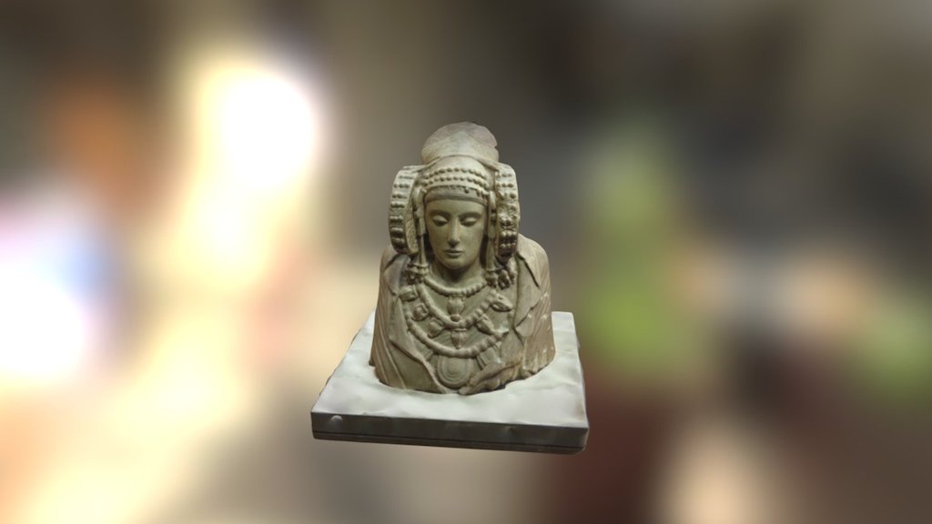 Escultura de la Dama de Elche en el Museo Arqueológico Nacional de Madrid - Dama De Elche - 3D model by tinerfeno 3d model