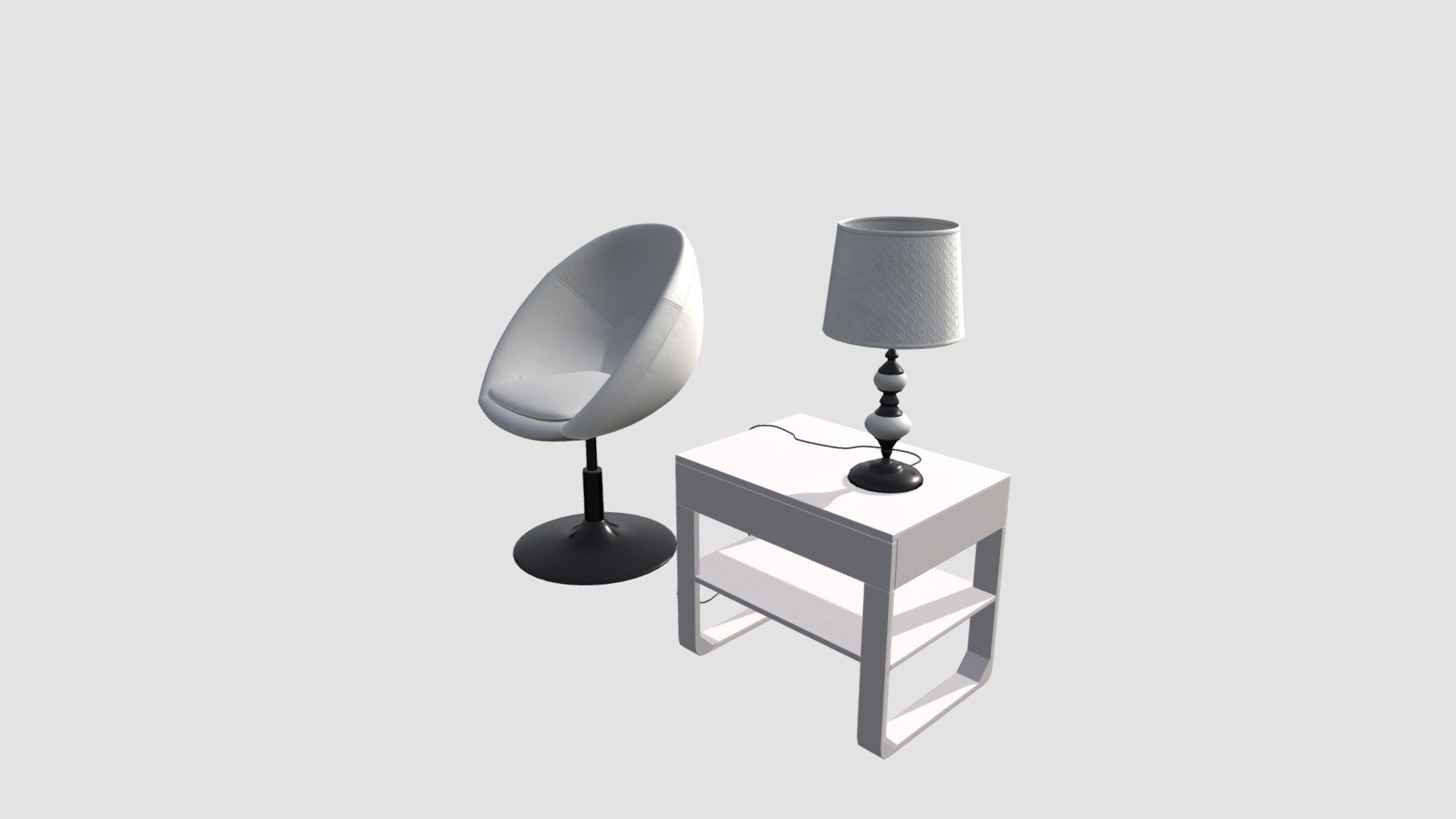 Professional, highly detailed model set of furniture for home and office. Textures and materials included. All objects are ready to use in your visualizations 3d model