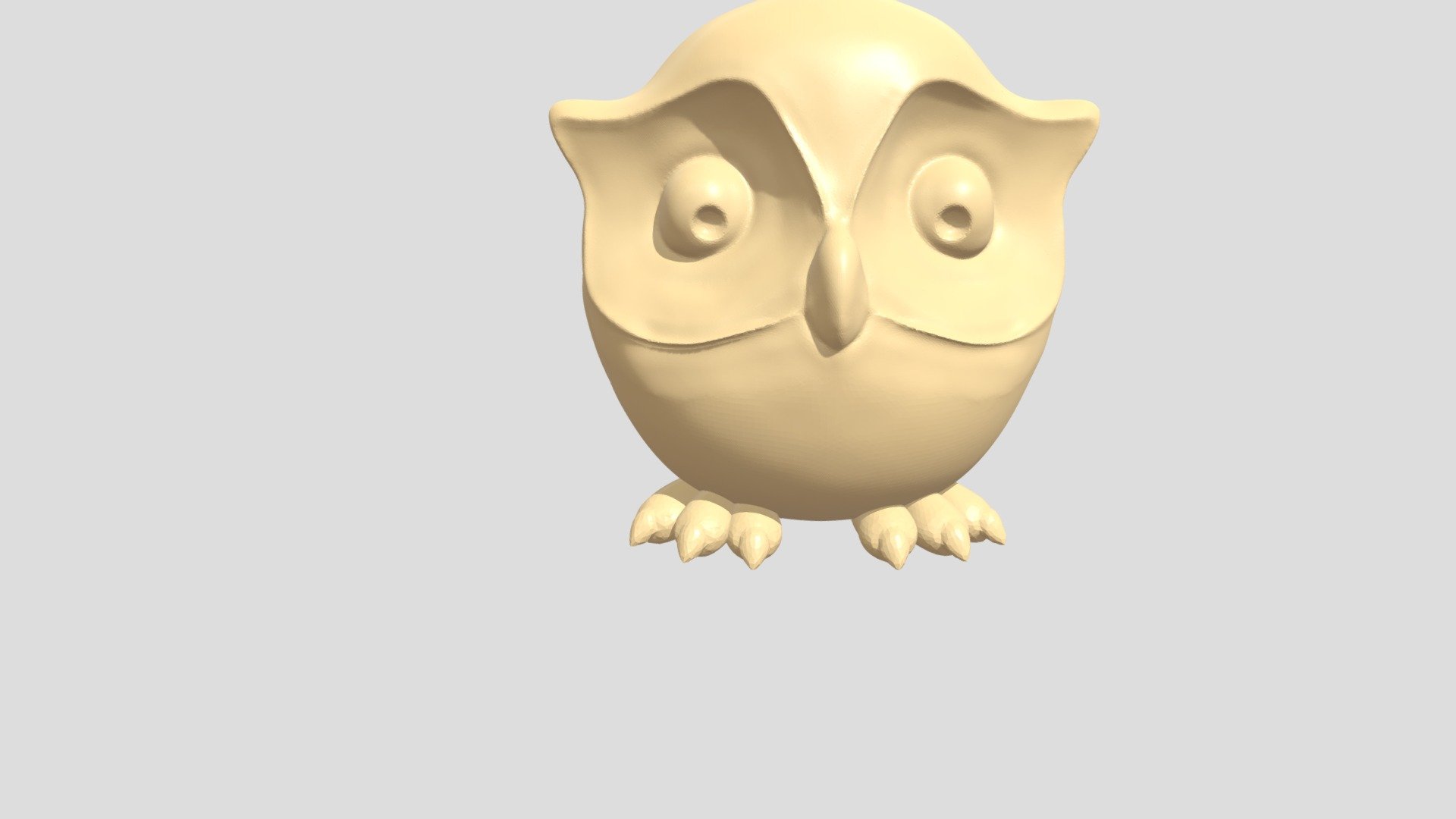 Clay-Sculpting owl.
This is my first sculpting so it will have some issue.
Good for games 3d model