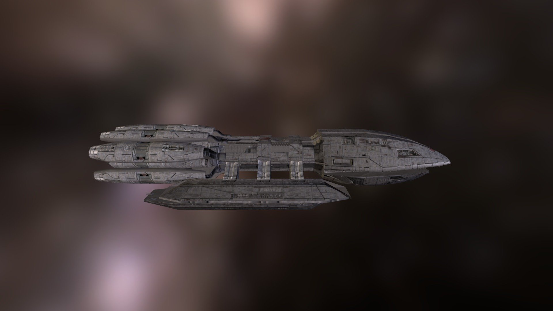 Battlestar Pegasus - 3D model by JackD (@j.davies) 3d model
