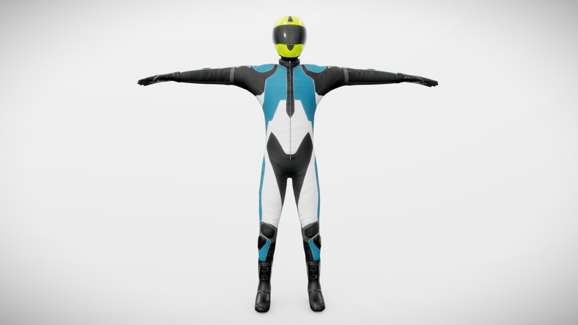 3D Motorcycle Rider Character 

Rigged (Humanoid)  
 
Body and Helmet color can be customized (only by modifying the color property. ) 

Poly count : 12814 Tris 

Textures size: 4096x4096 

Albedo, Metallic, Roughness , Ambient Occlusion and Normal textures (.png)  

Second mapping channel ready - Rider Pro - Buy Royalty Free 3D model by UrenbiStudio 3d model