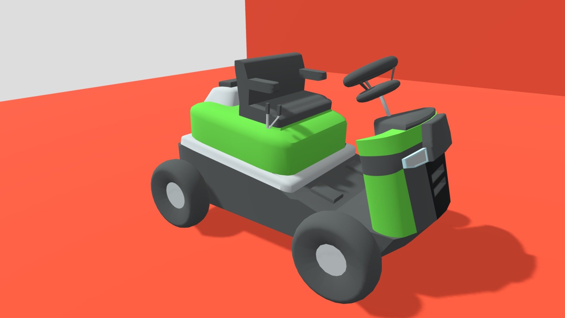 low tris model- - lawn-mower - 3D model by azul3Dworld (@gkcealparslan) 3d model