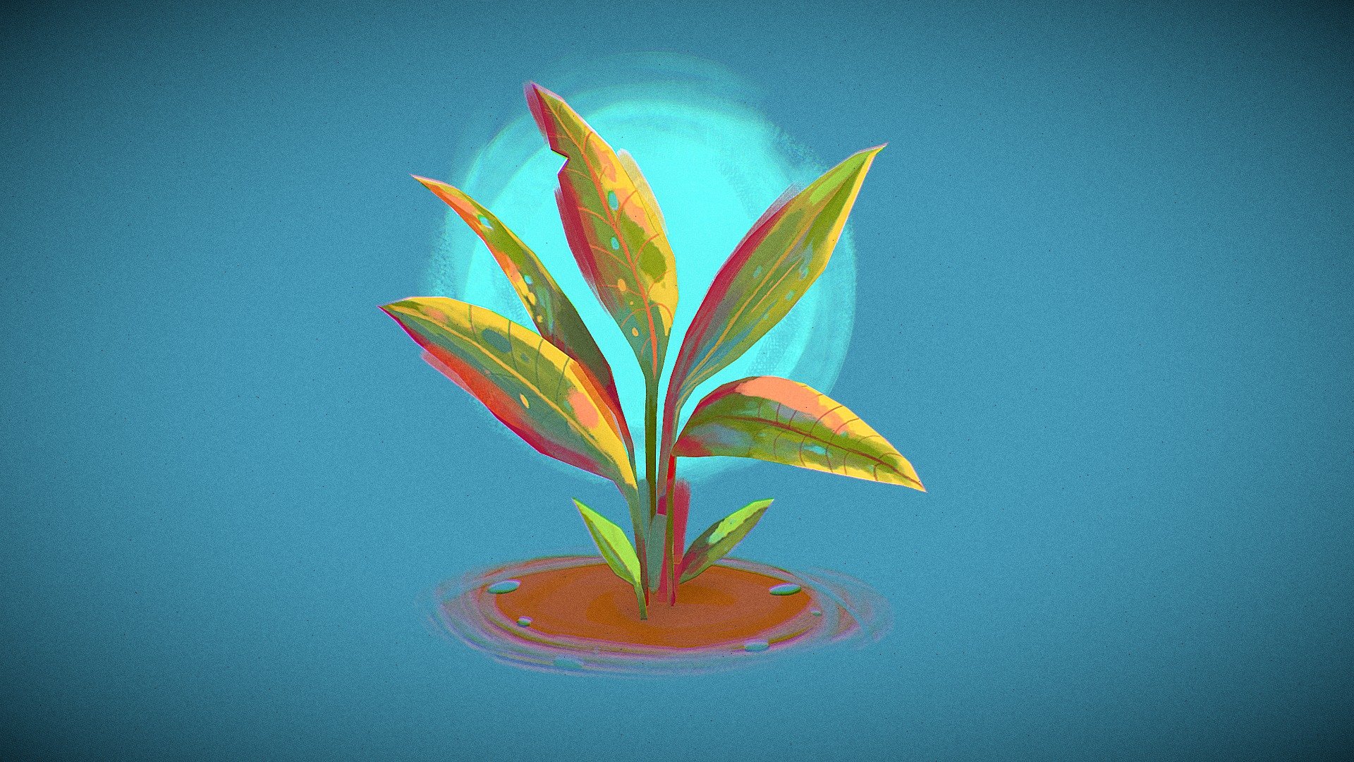 Just messing around making painterly plants! Took around 45 minutes one evening, painted in 3DCoat - Painterly Plant - 3D model by rosiejarvis 3d model