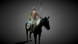 Rohan Rider "Rohirrim" warrior, medieval, rider, lordoftherings, rohan, substancepainter, blender, horse, zbrush, knight, gameready