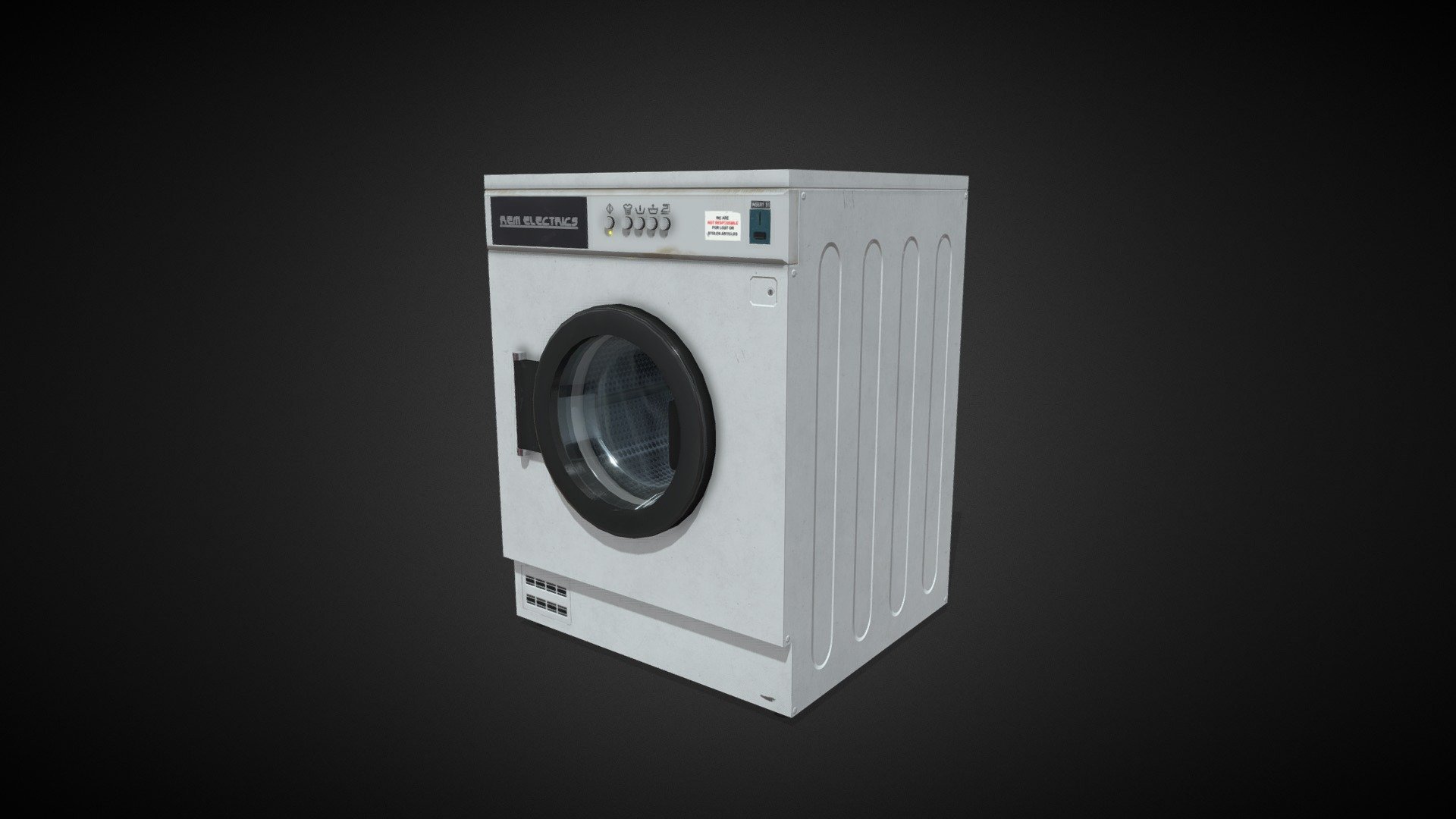 High-Quality Washing Machine of Public Laundry



The mesh is Game Ready, Triangles: 4.2k / Vertices: 2.5k



Textures made with Substance Painter. 4K PBR Textures (4096x4096)



Mesh Format: FBX with Animation - FBX with mesh Only


 - Washing Machine - 4K PBR Animated - Buy Royalty Free 3D model by Rodrigo E. Maranzana (@ParzivalCG) 3d model