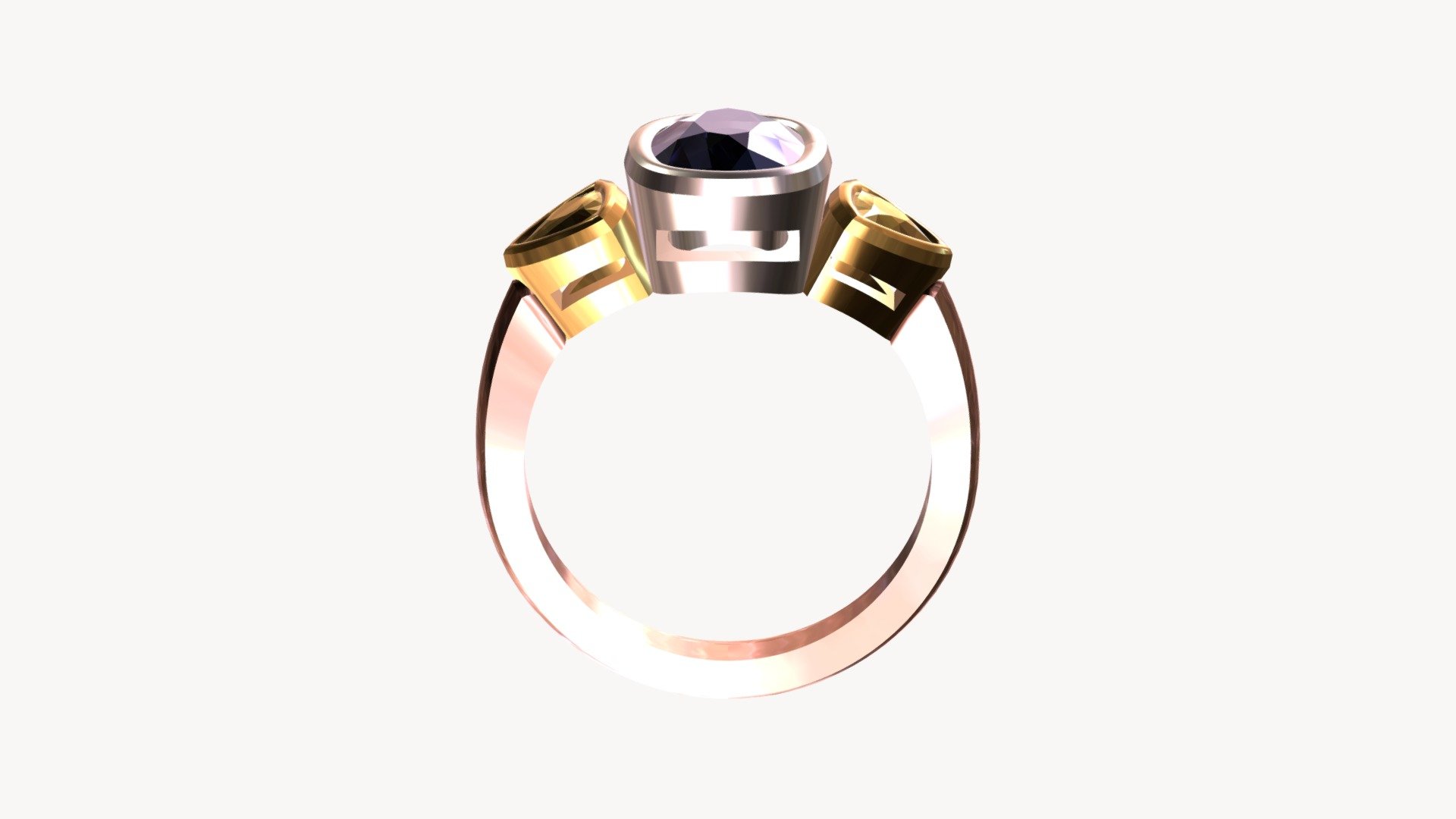 Sapphire and Diamond ring by Chris Smpson 3d model