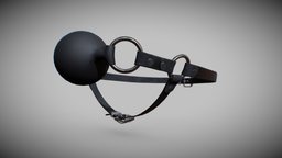 PBR Leather mouth gag chin strap mouth, face, quad, virtual, modern, product, leather, avatar, reality, accessories, night, vr, ar, , strap, 4k, jaw, metal, realistic, head, chin, wearable, bdsm, ue4, gag, fetish, unity, pbr, black, gameready, ue5