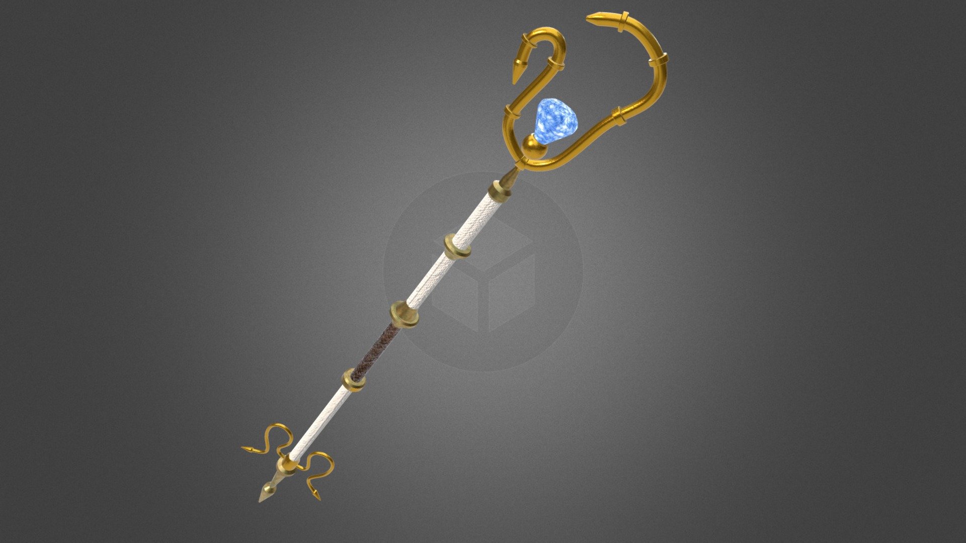 A magic staff I made for a CGTrader contest - Magic Staff - Buy Royalty Free 3D model by CM-ART 3D (@captainmarlowe) 3d model