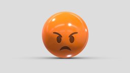 Apple Pouting Face face, set, apple, messenger, smart, pack, collection, icon, vr, ar, smartphone, android, ios, samsung, phone, print, logo, cellphone, facebook, emoticon, emotion, emoji, chatting, animoji, asset, game, 3d, low, poly, mobile, funny, emojis, memoji