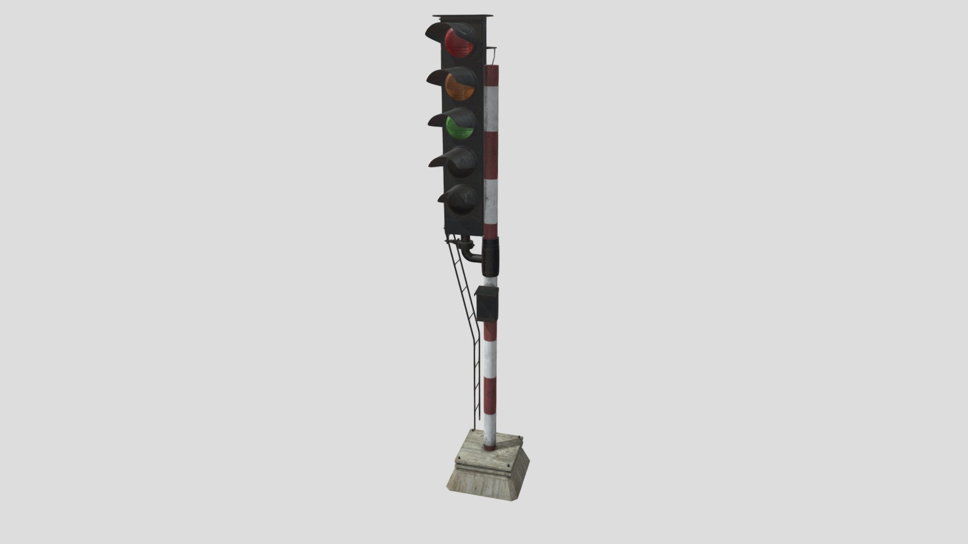 Highly detailed 3d model of railway signal with all textures, shaders and materials. This 3d model is ready to use, just put it into your scene 3d model