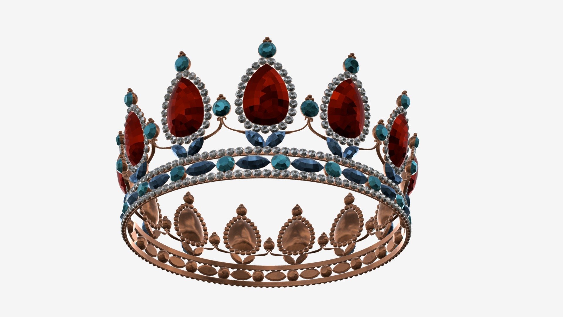 queen crown with jewels - Buy Royalty Free 3D model by HQ3DMOD (@AivisAstics) 3d model