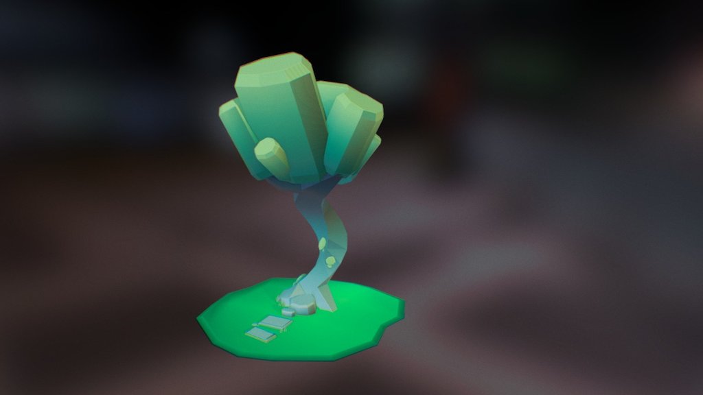 A little test with gradient textures - fantasy tree - 3D model by denver.asence 3d model