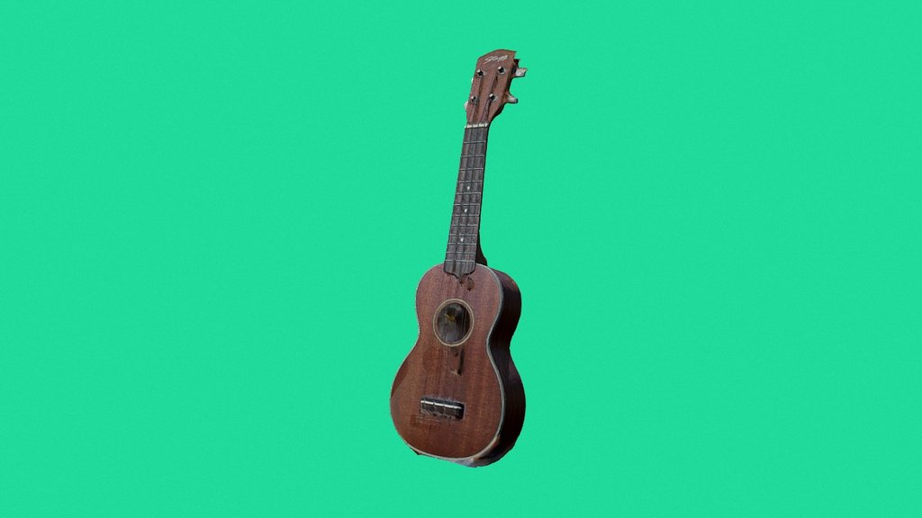I played ukulele for about 2 years. It has been a long time since then&hellip; But I kind of still like it :) 

The mesh turned out well, but the texture in the back is not great. It was not easy to deal with the light in the room I was. I'll give it another shot soon 3d model